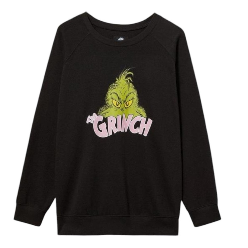 Torrid Dr. Seuss The Grinch Classic Fit Cozy Fleece Crew Sweatshirt Size 2 - Picture 3 of 6